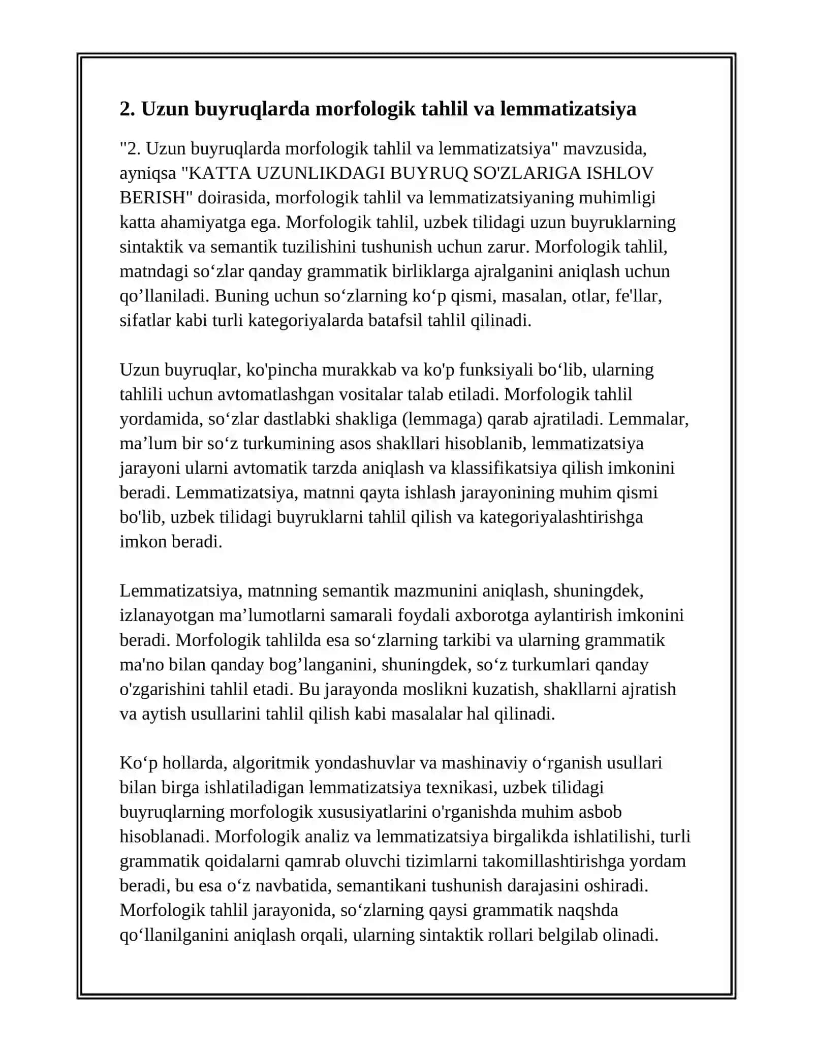 KATTA UZUNLIKDAGI BUYRUQ SO'ZLARIGA ISHLOV BERISH 4