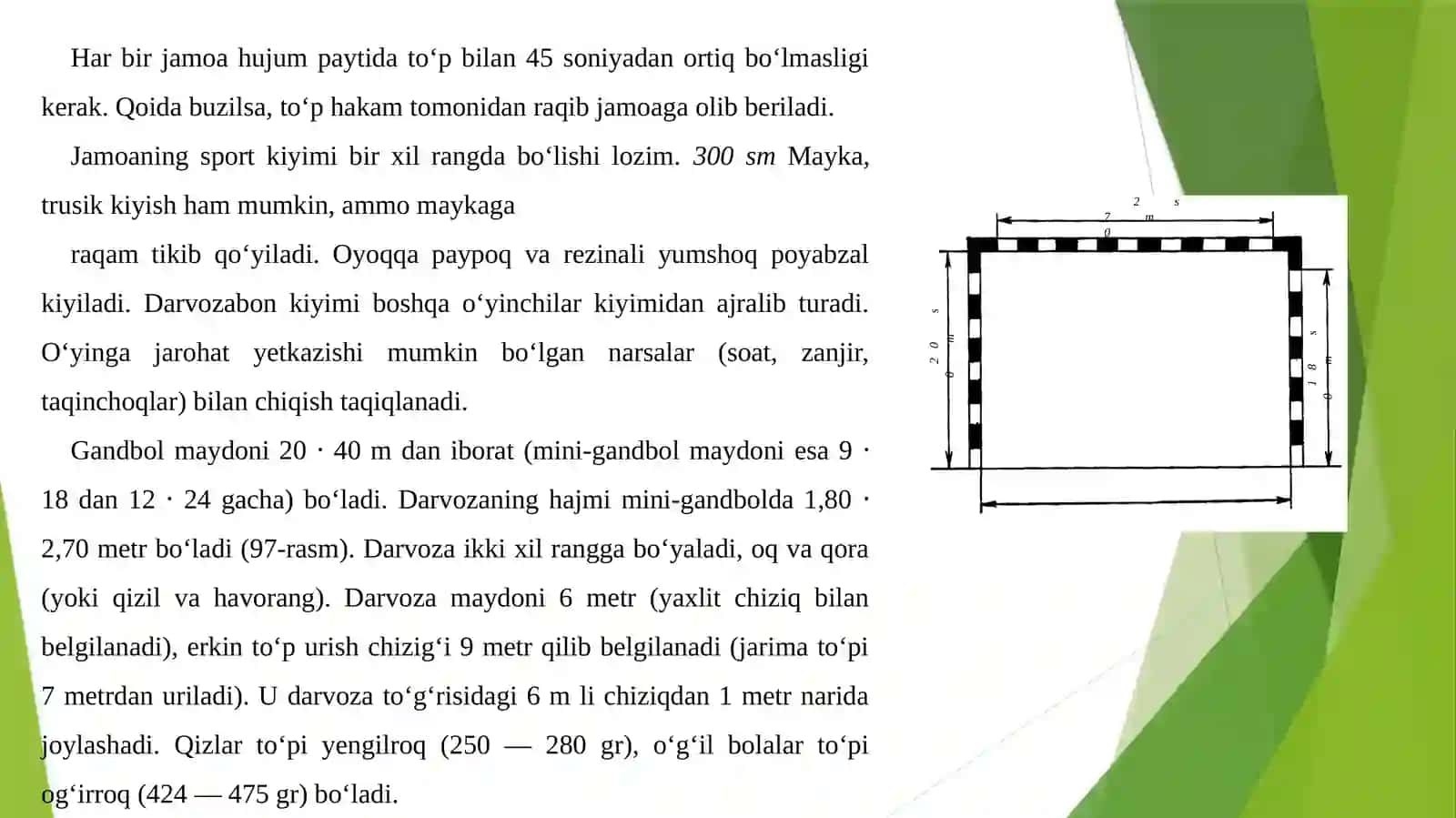 Gandbol o‘yinida jamoa bo‘lib hujum qilish taktikasi 4