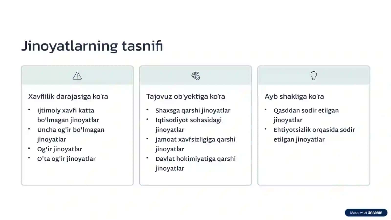 Jinoyat huquqi: Bir qancha jinoyatlarni sodir etish 4