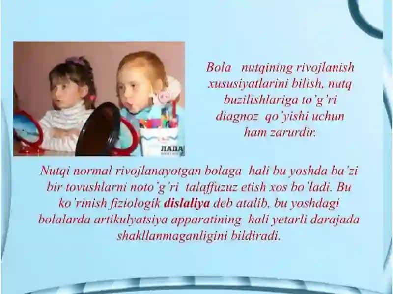 Bolalar nutqi masalalari 4