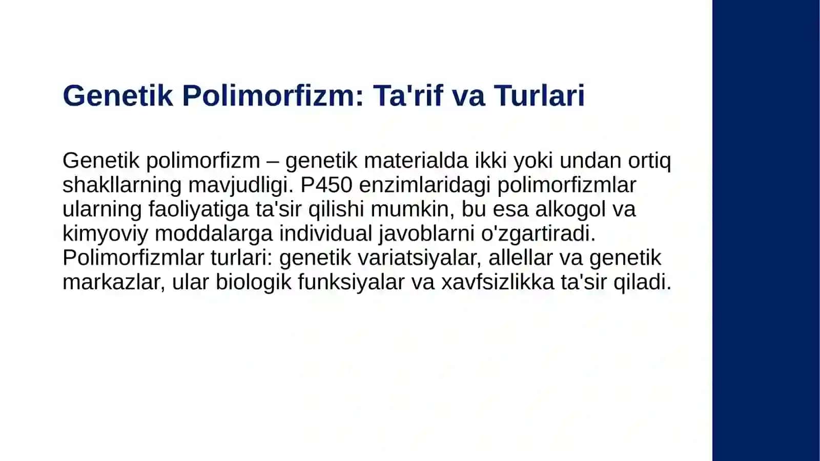 Sitoxrom P450 oqsili polimorfizmi va kimyoviy kanserogenez 4