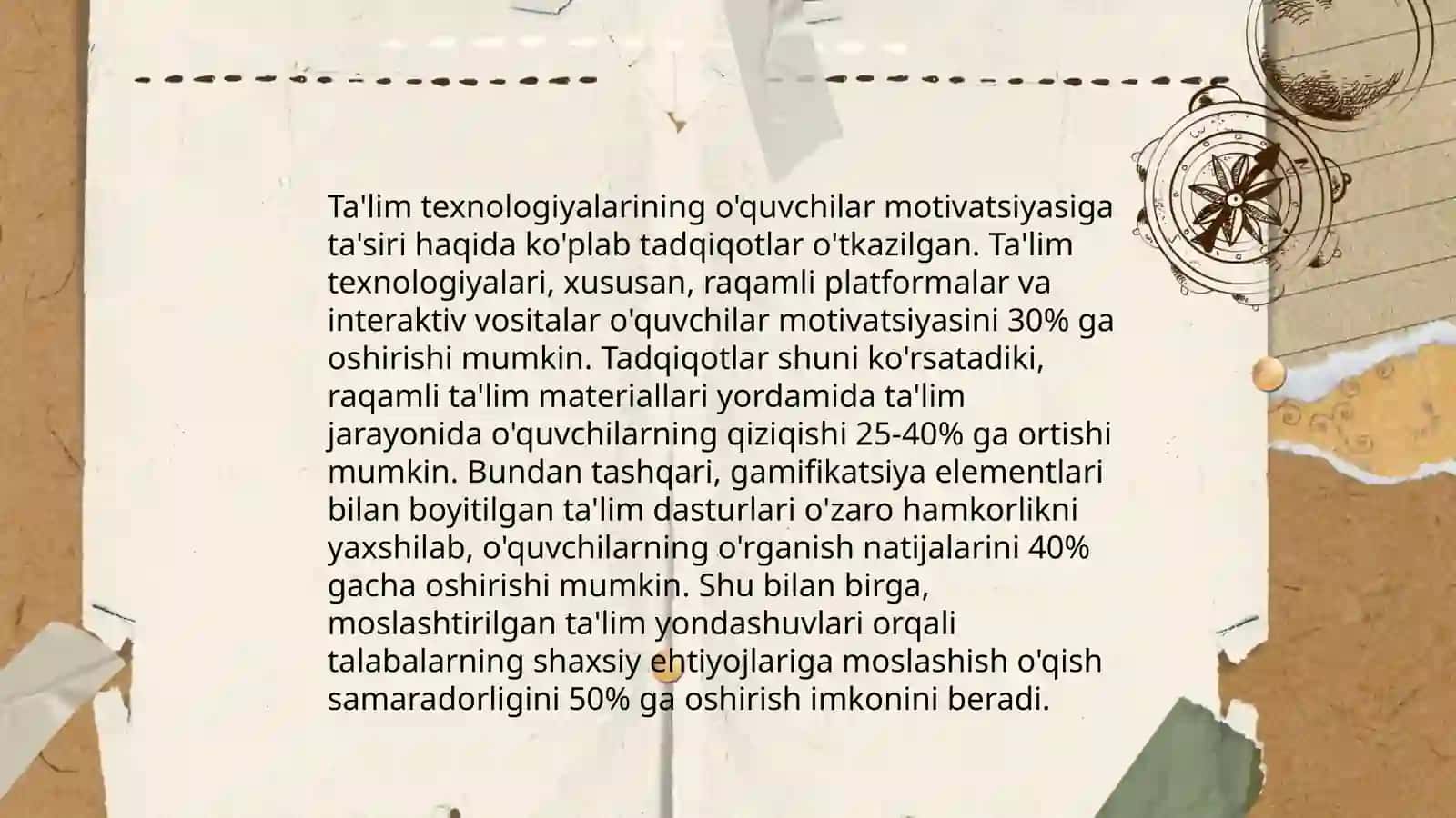 Ta'lim texnologiyalarning o'ziga xos psixologik xususiyatlari 4