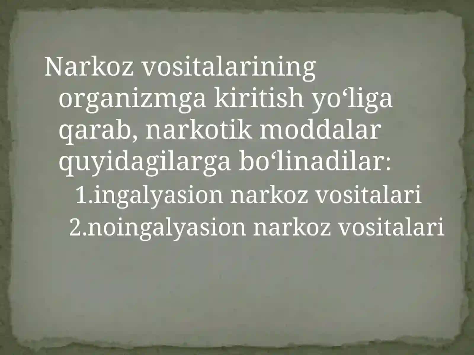 Narkoz vositalari. Etil spirti. Uxlatuvchi vositalar. Alkogolizm va uning asoratlari 4