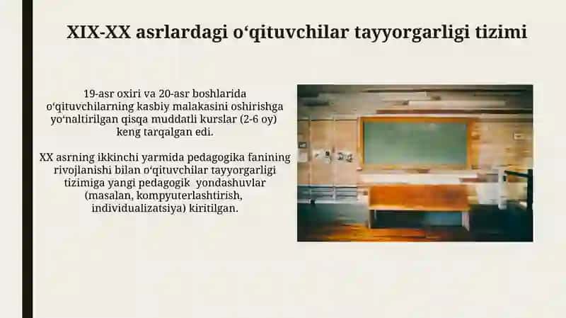 Pedagogik fikrlar va maktablar tarixida o'qituvchi mahorati masalalari 4