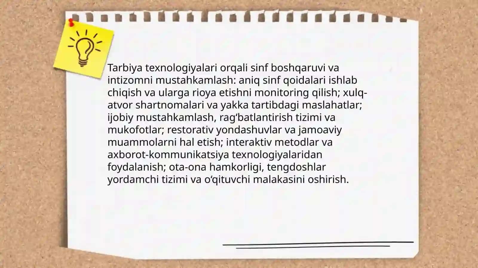 Oʻqituvchining tarbiya texnologiyalari asosida pedagogik mahoratni oshirib borish 4