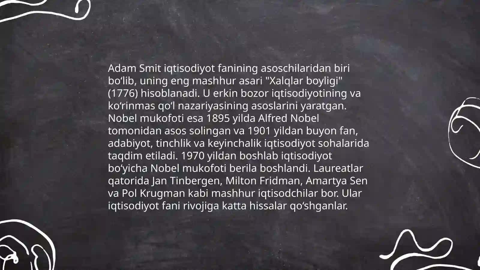 Iqtisodiy ta'limotlarda Nobel mukofoti tarixi 4