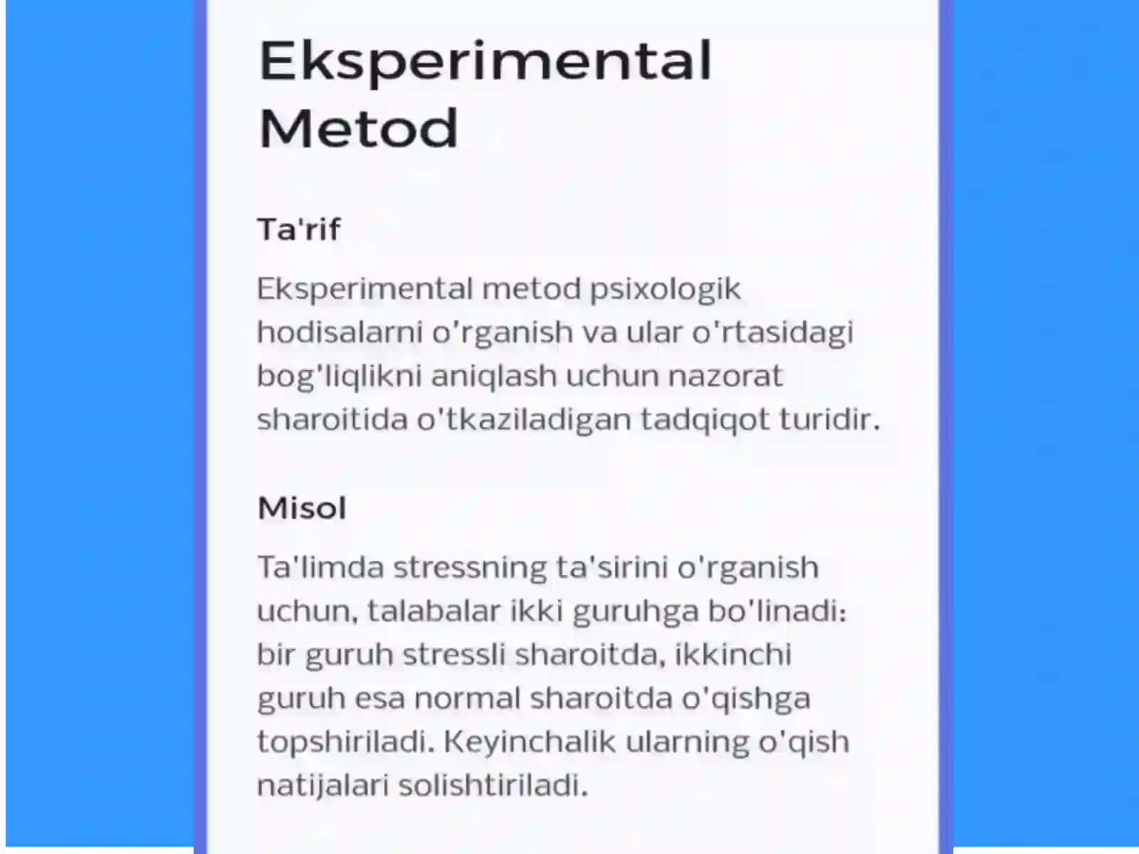 Hozirgi zamon psixologiyasining tadqiqot metodlari 4