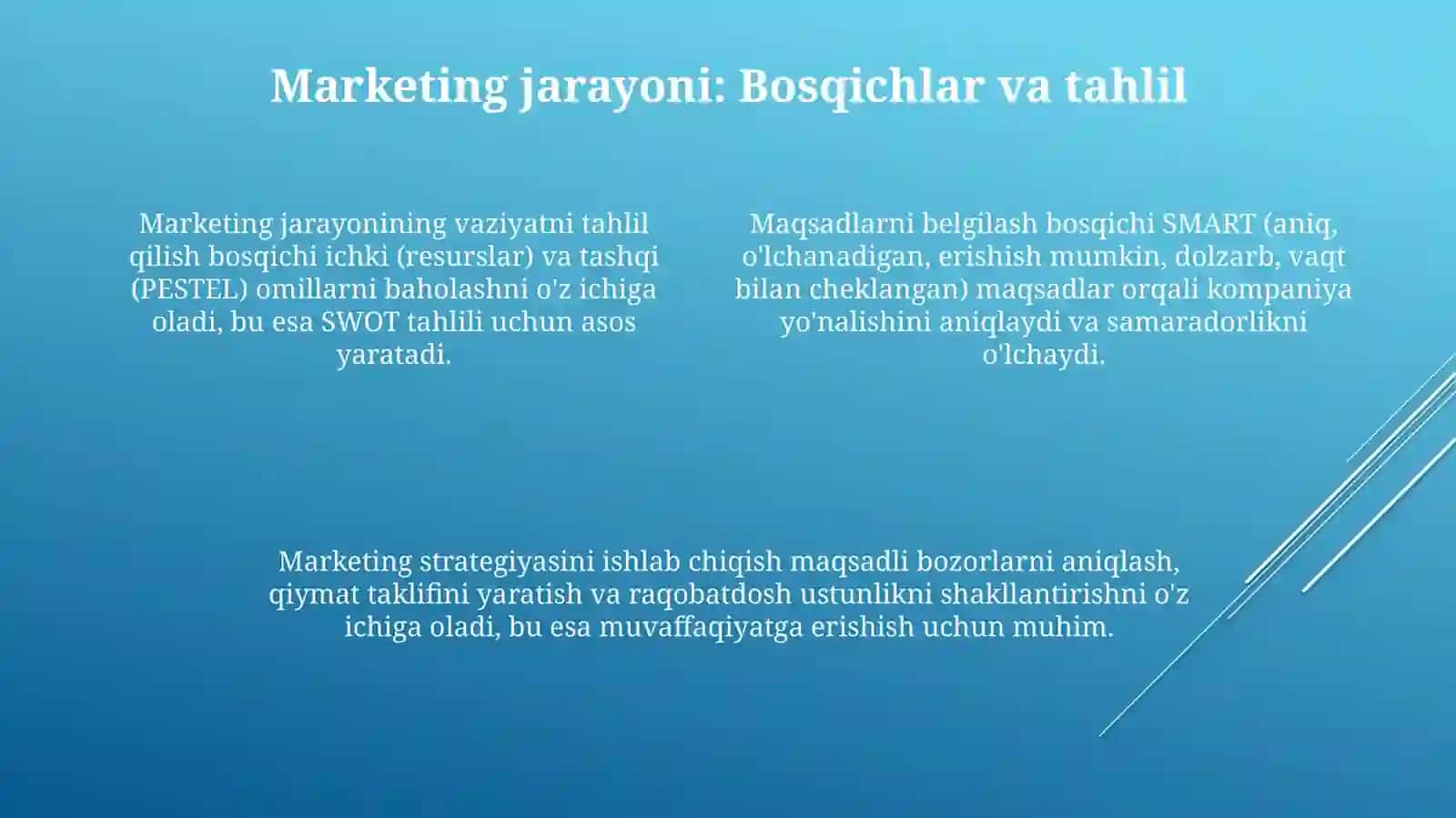 Marketing tushunchasi va marketing jarayoni 4
