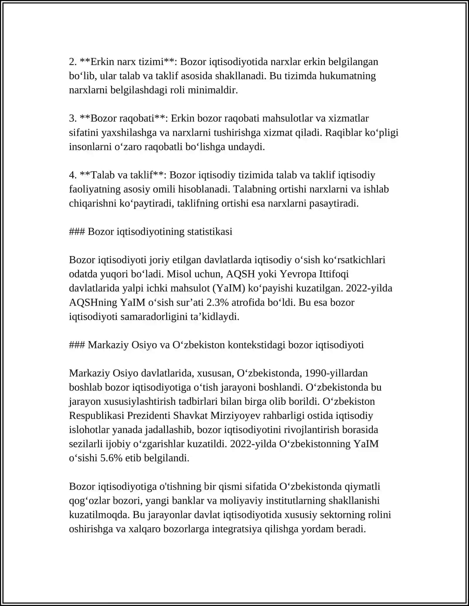 Bozor iqtisodiyoti: nazariy asoslar va tamoyillar 4