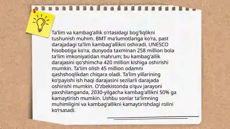 Kambag'allik muammolari va ularni hal qilish yoʻlllari 4