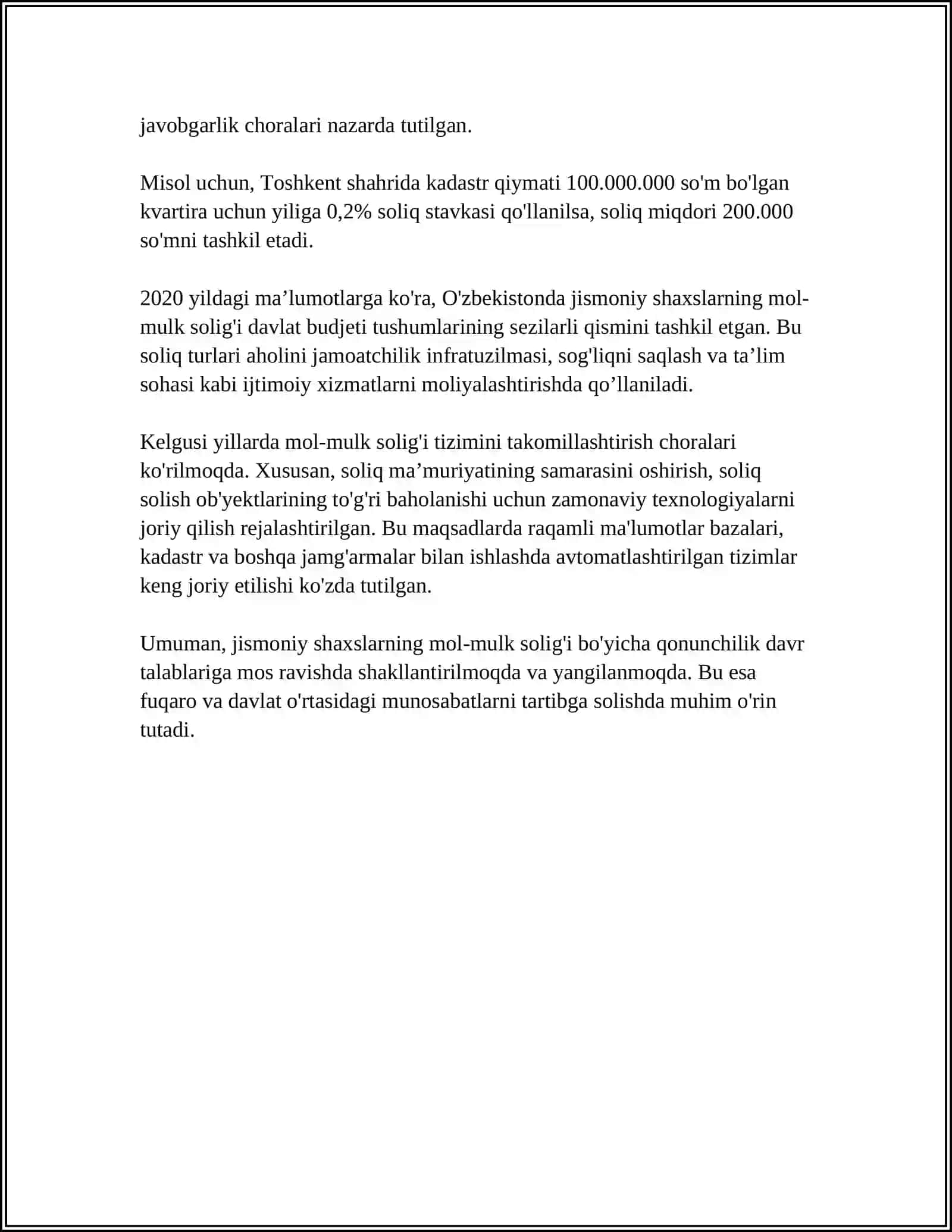 Jismoni shaxslardan olinadigan mol-mulk soligi 4