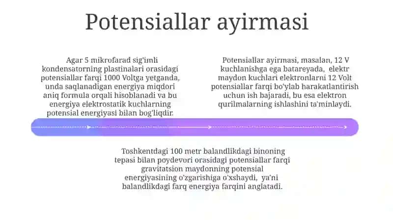 Elektrostatik Maydon Kuchlarining Ishini Hisoblash 4