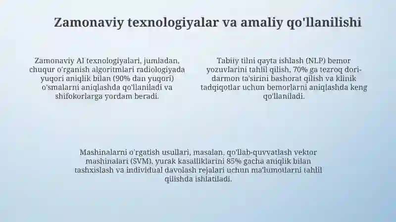 Sun'iy intellekt tibbiyotda: Tarix, zamonaviy texnologiyalar va amaliy qo'llanilishi 4