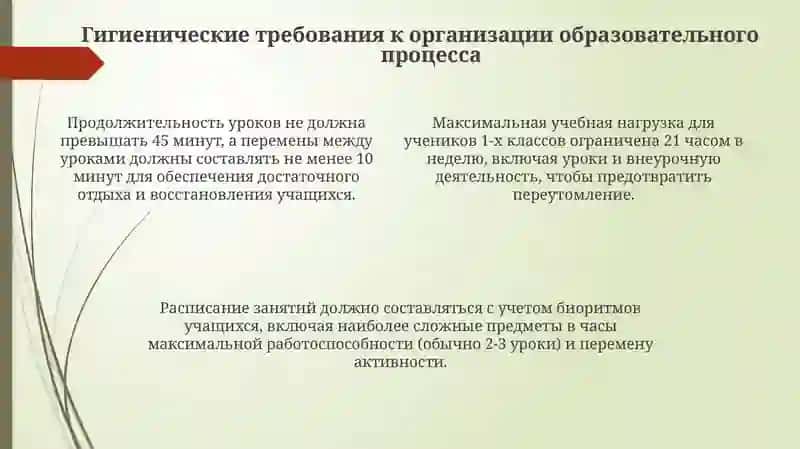 Гигиеническая оценка образовательного процесса в школах 4