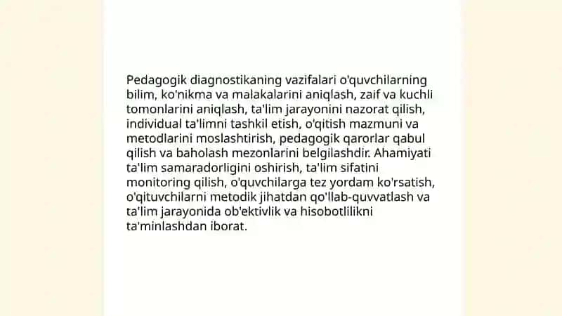 Pedagogik diagnostika 4