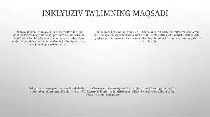 Inklyuziv Ta'lim Kursi 4