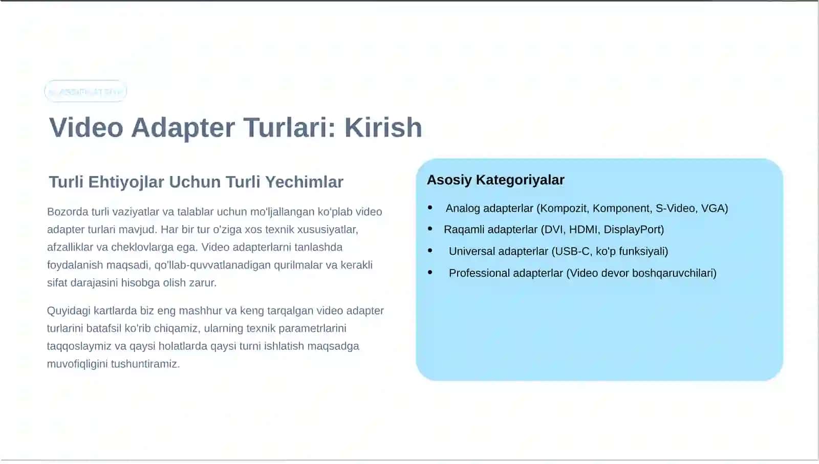 Video Adapter Qurilmasi va Uning Xususiyatlari 4