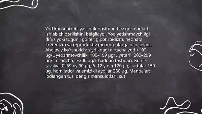 Biogen elementlar konsentratsiya va kasalliklari 4
