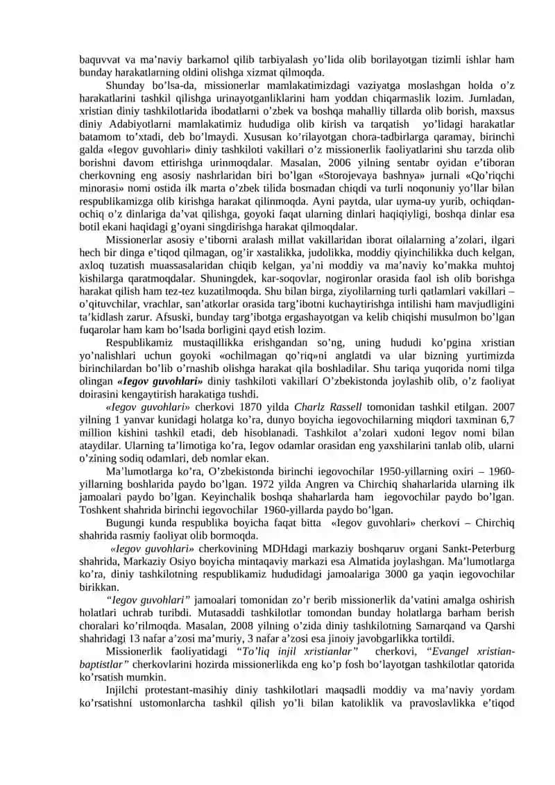 Missionerlik va prozelitizmning diniy etiqodni tanlashga salbiy ta’siri 4