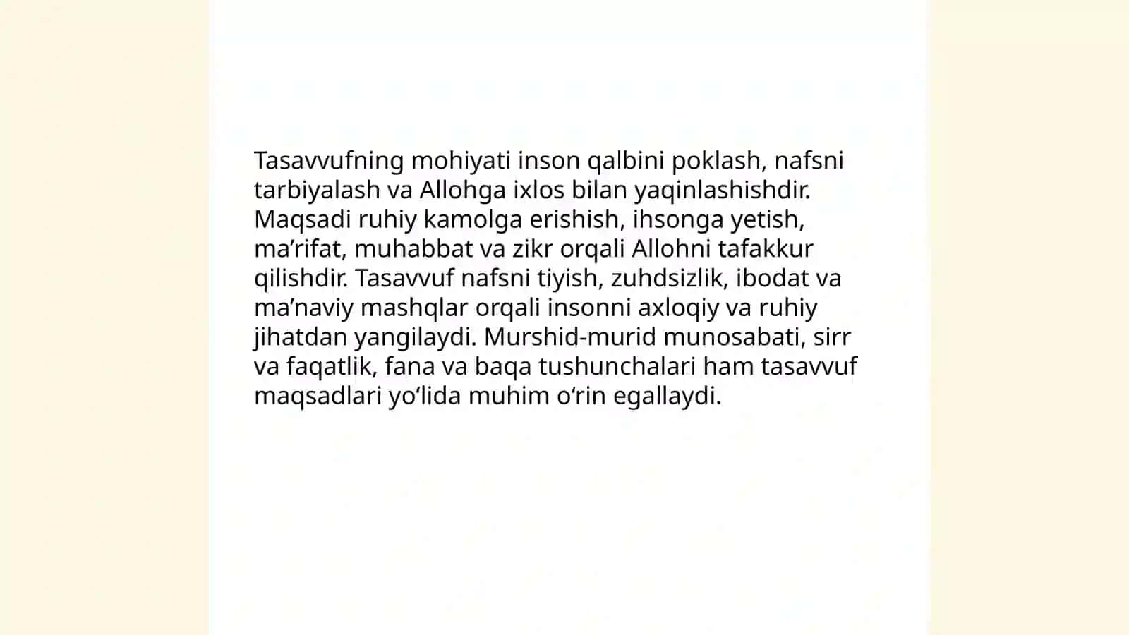Tasavvufning tushunchasi va atamalari 4