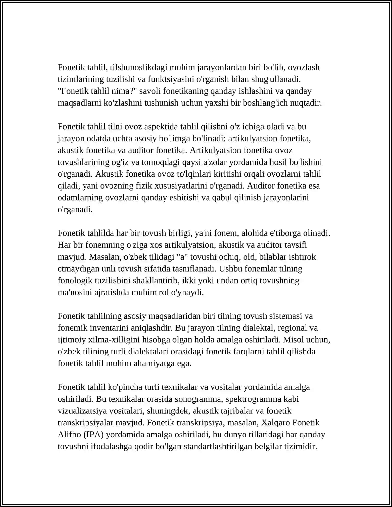 SHERNI LEKSIK VA FONETIK TAHLIL QILISH KERE MUSTAQIL ISHGA 4