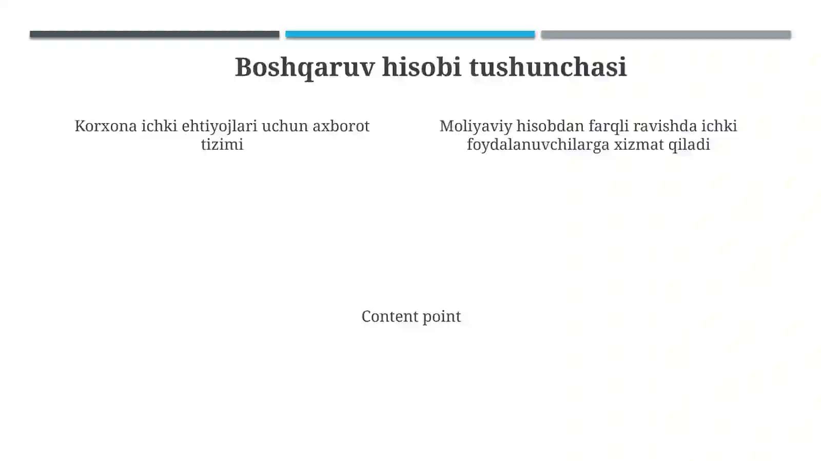 Xojalik yurituvchi subyektlarda boshqaruv hisobini tashkil qilishning yonalishlari 4