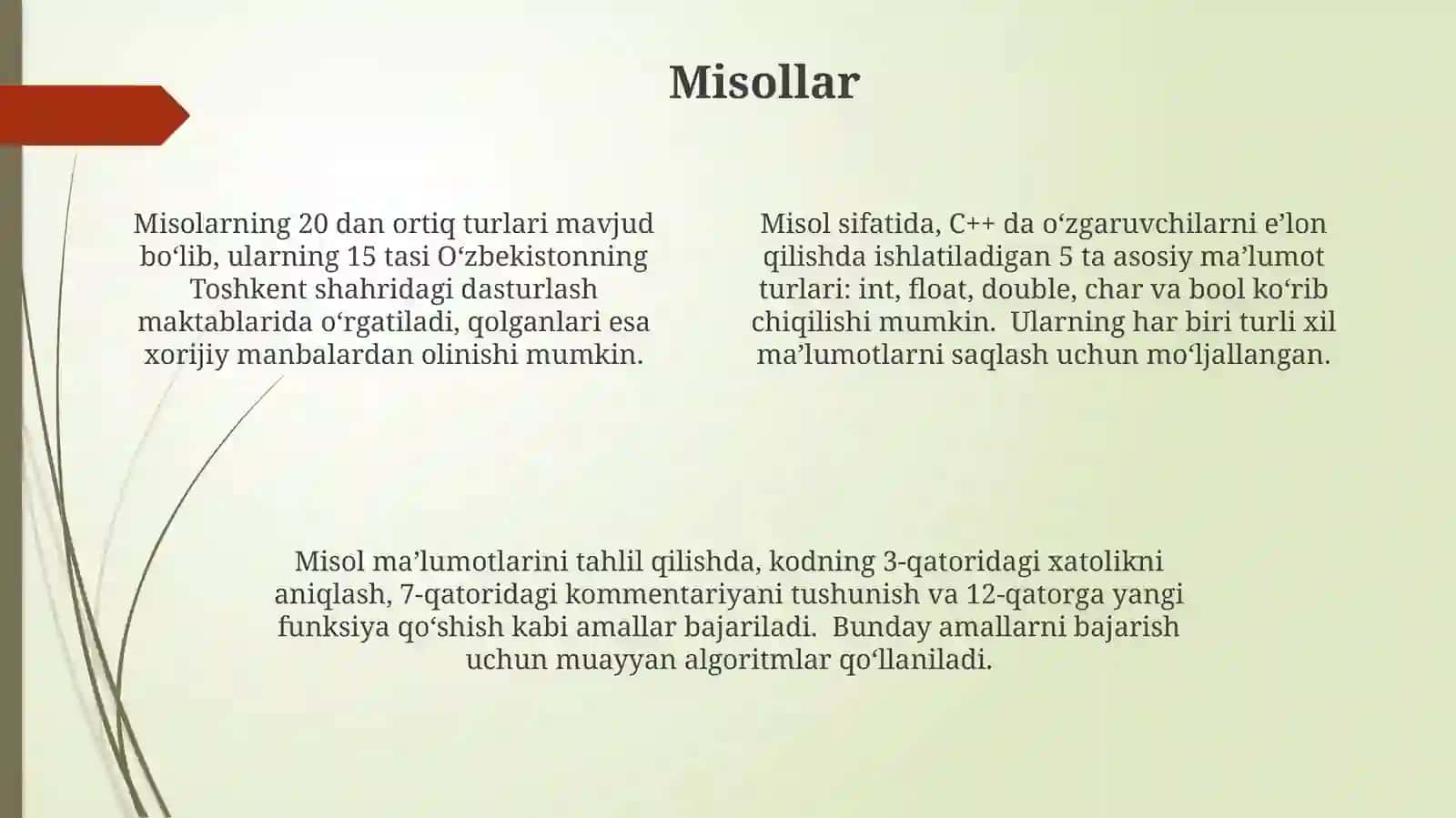 C++ Dasturlash Tilining Alifsbosi va Leksemalari 4