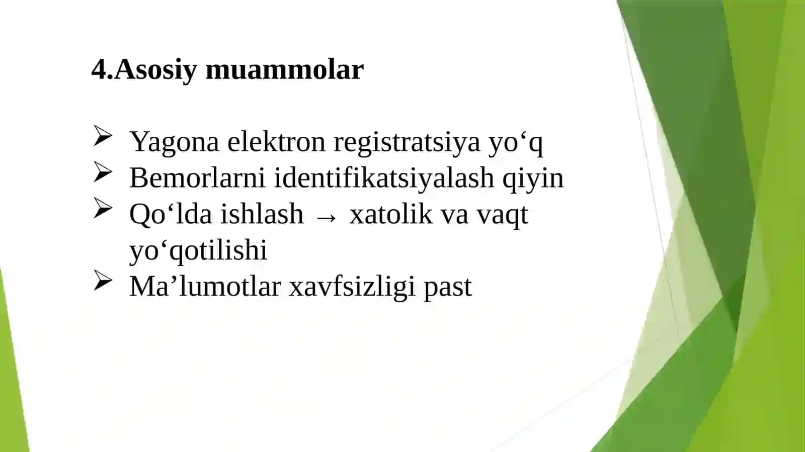 Tibbiyot muassasasida bemorlarni yuzni aniqlash orqali avtomatik registratsiyadan o‘tkazish va elektron bemor kartasini chiqarish 4