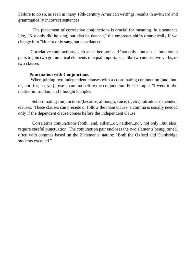 Conjunctions and their functions in English grammar 4