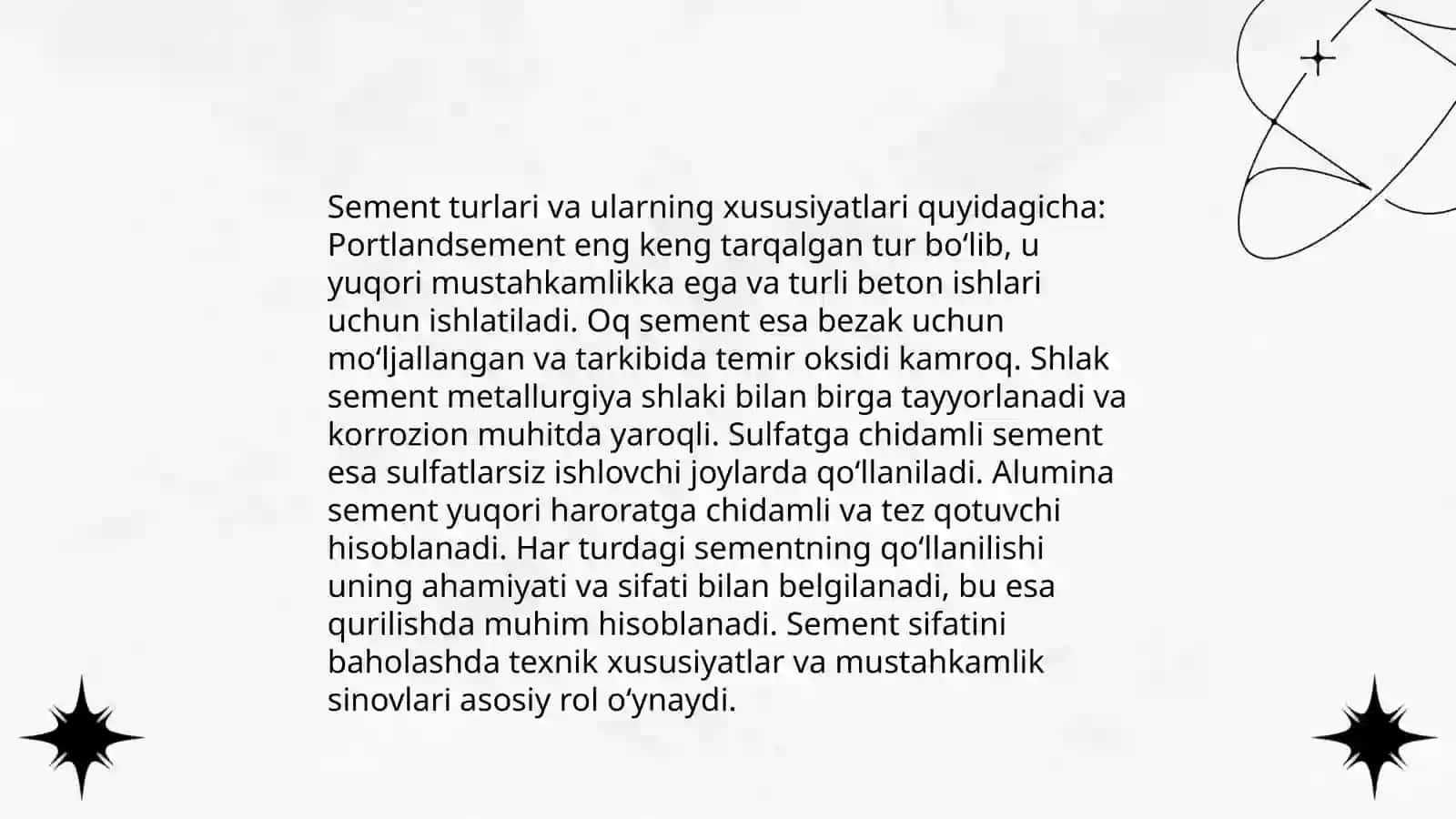 Betonning ishlab chiqarishdagi tarkibini aniqlash 4