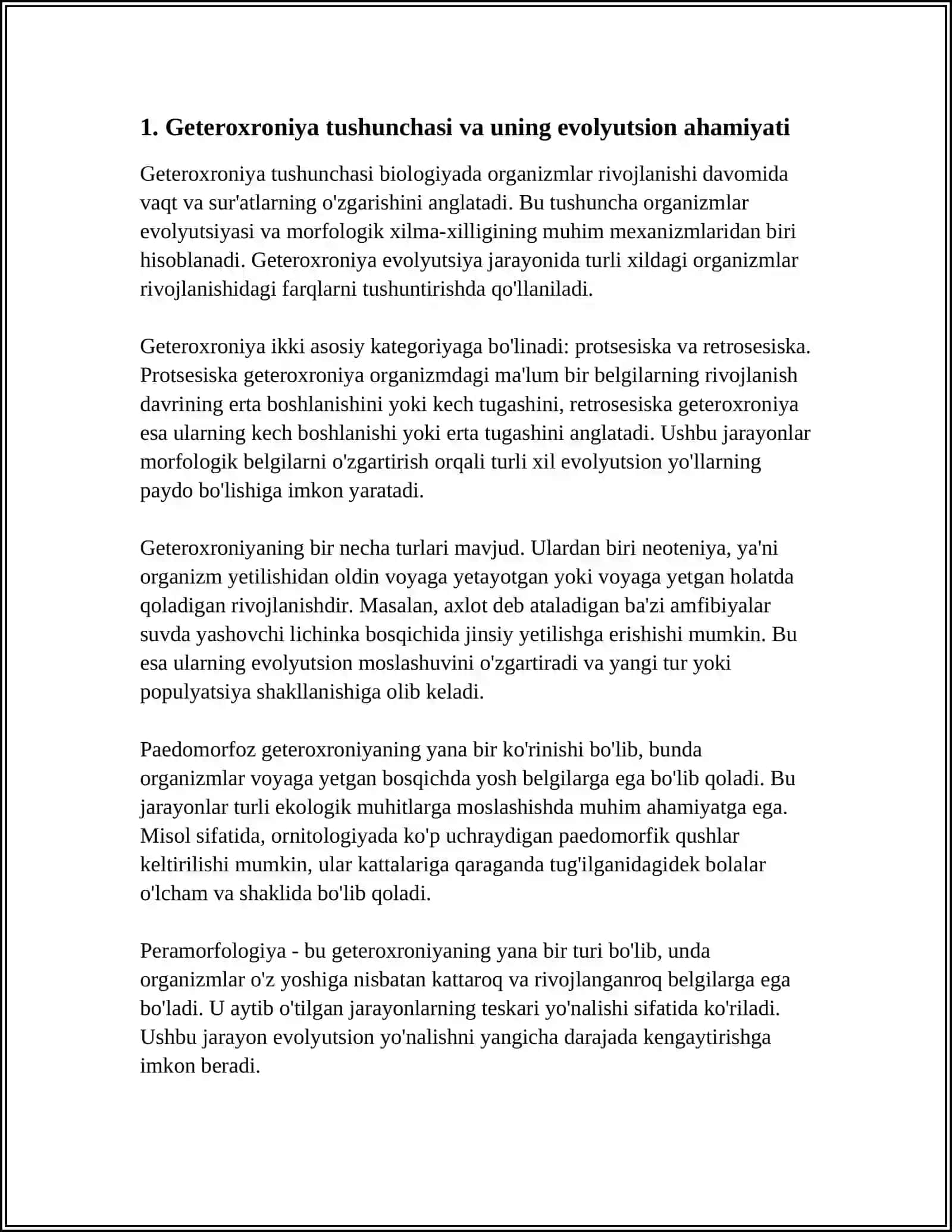 O'SISH VA RIVOLANISH GETEROXRONIYASINI JADVAL VA SXEMALAR TARZIDA O'RGANIB CHIGISH 4