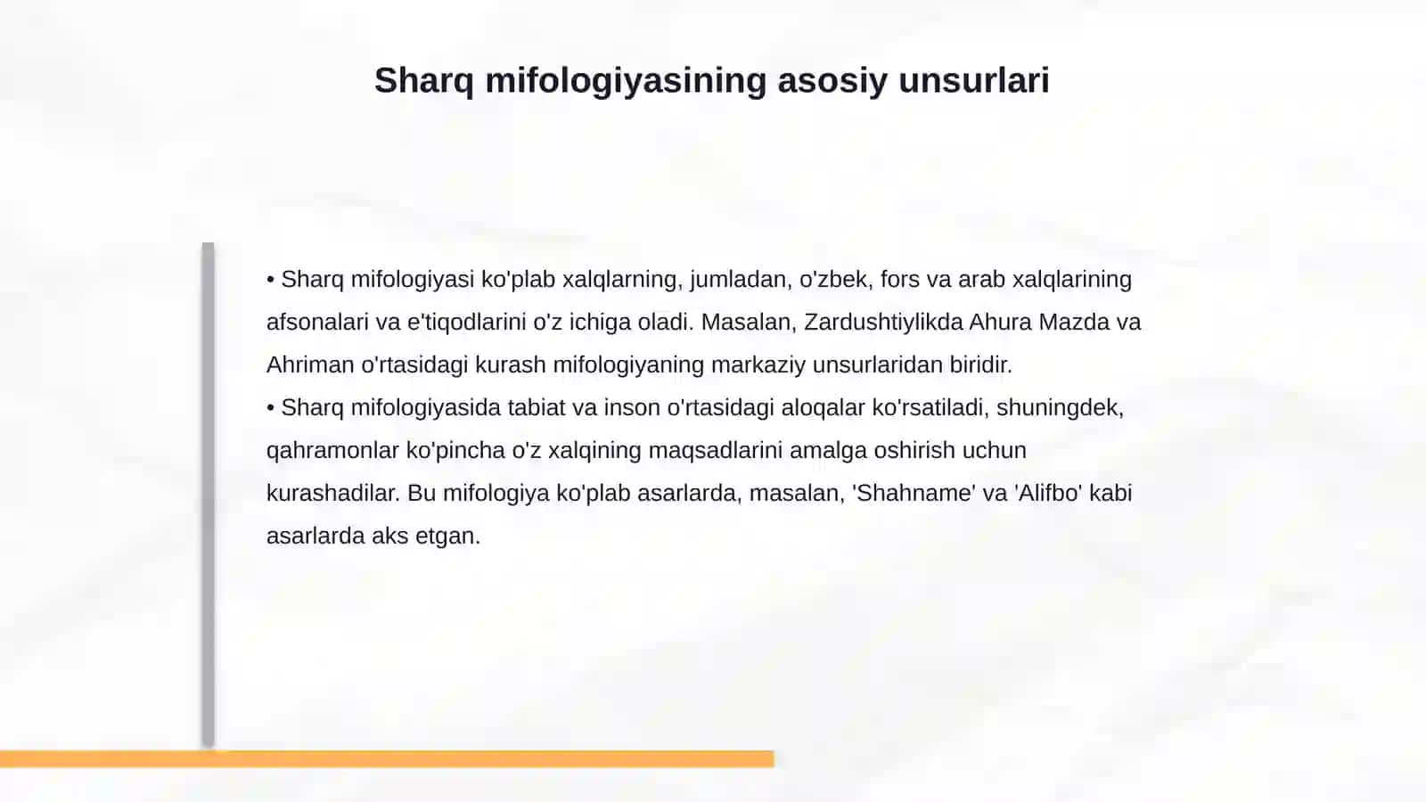 Mifologiya: sharq va gʻarb adabiyotidagi umumiy va farqli jihatlari 4