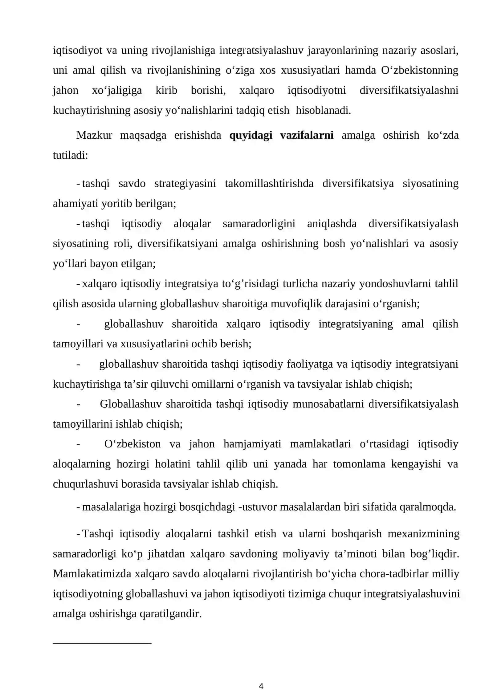 Ishlab chiqarishni diversifikatsiyalash va modernizatsiyalash samaradorligi 4