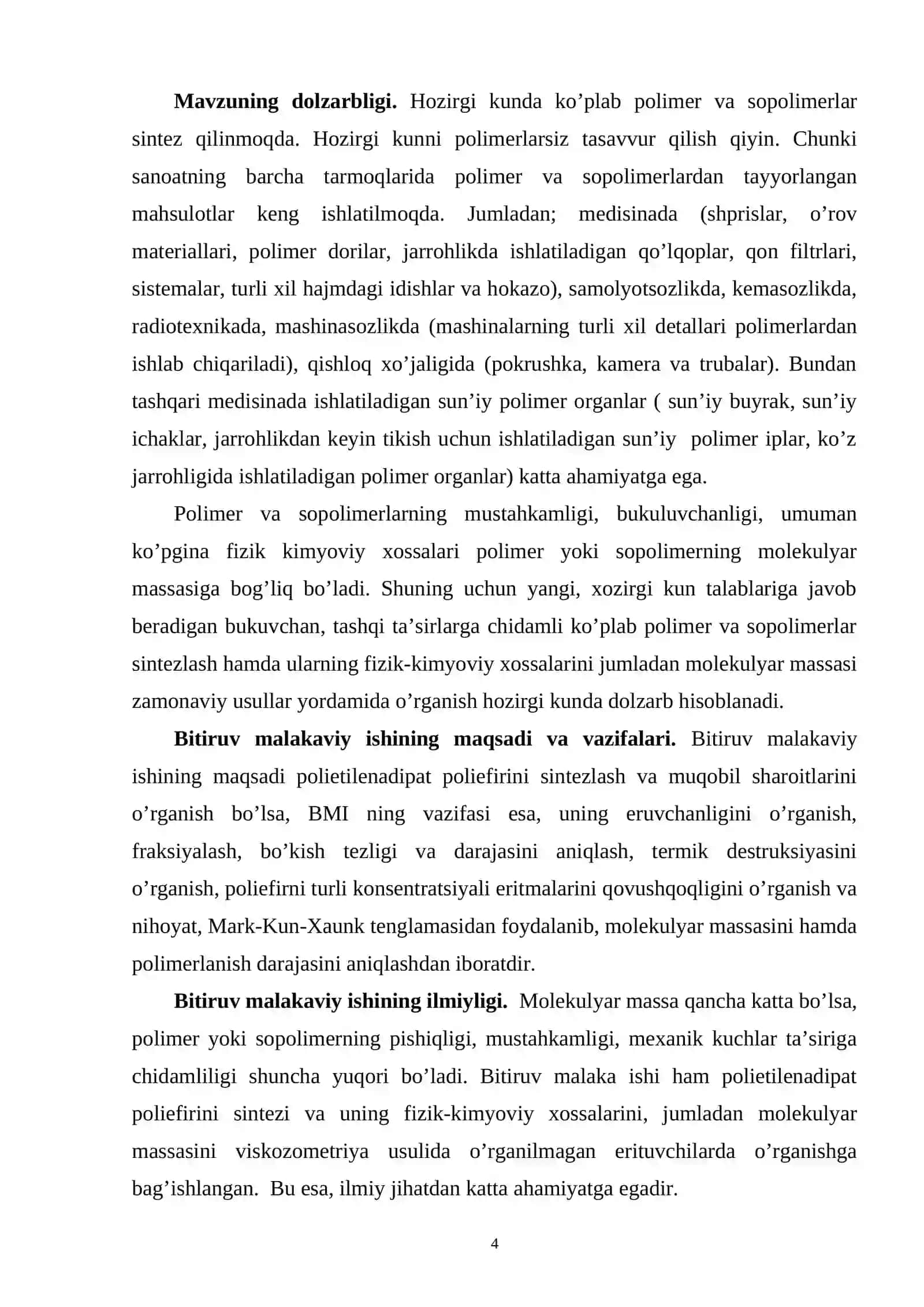 Polietilenadipat poliefirini fizik-kimyoviy xossalarini o’rganish 4