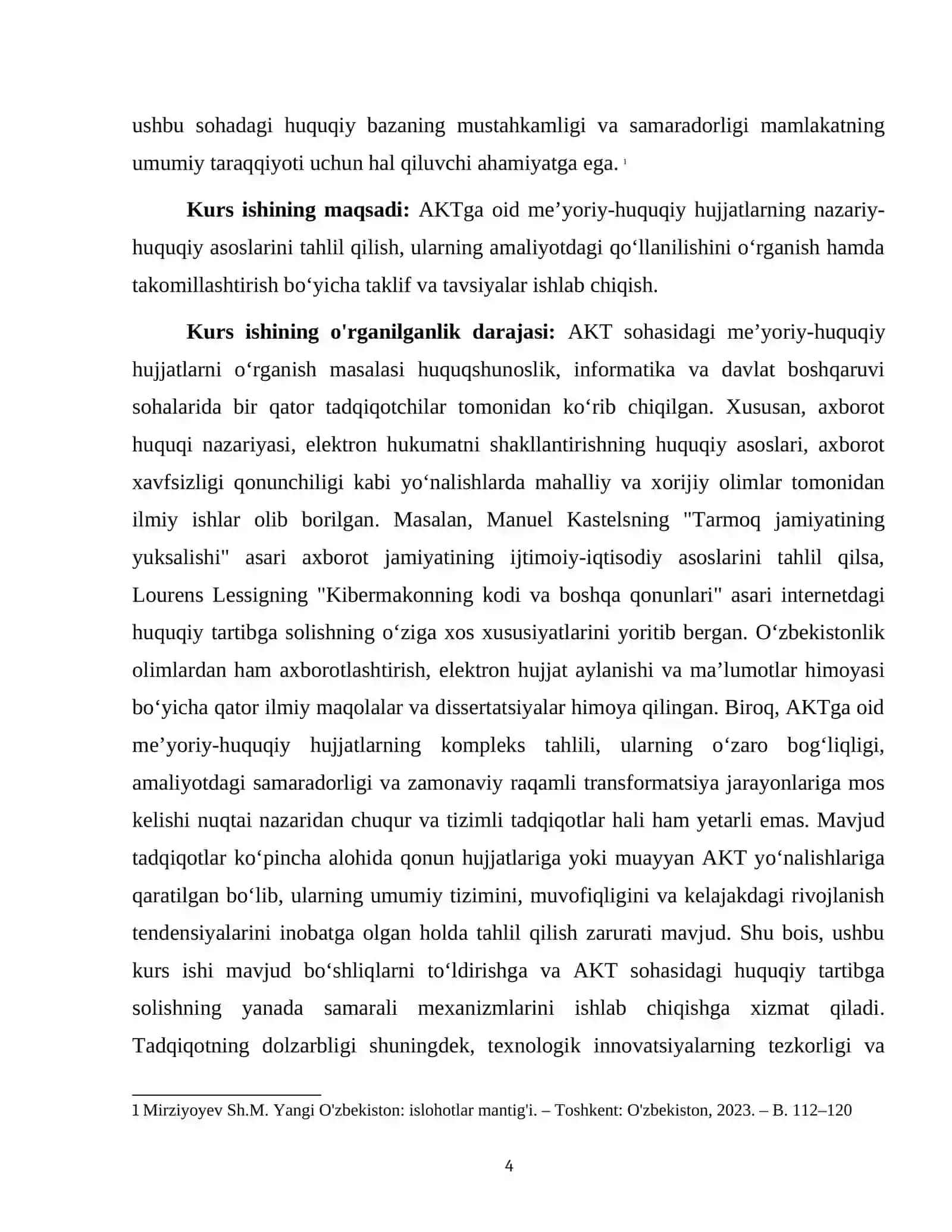 "AKT ga oid me'yoriy-huquqiy xujjatlar va ulardan foydalanish" 4