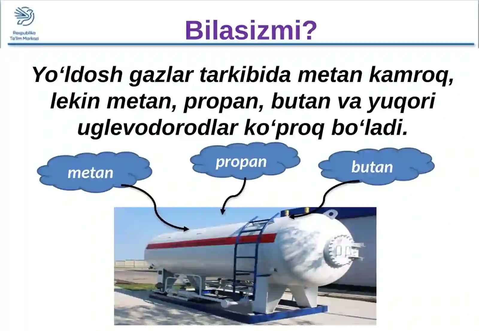 10-sinf Kimyo Uglevodorodlarning tabiiy manbalari. Tabiiy gaz va toshko'mir dars taqdimot 4