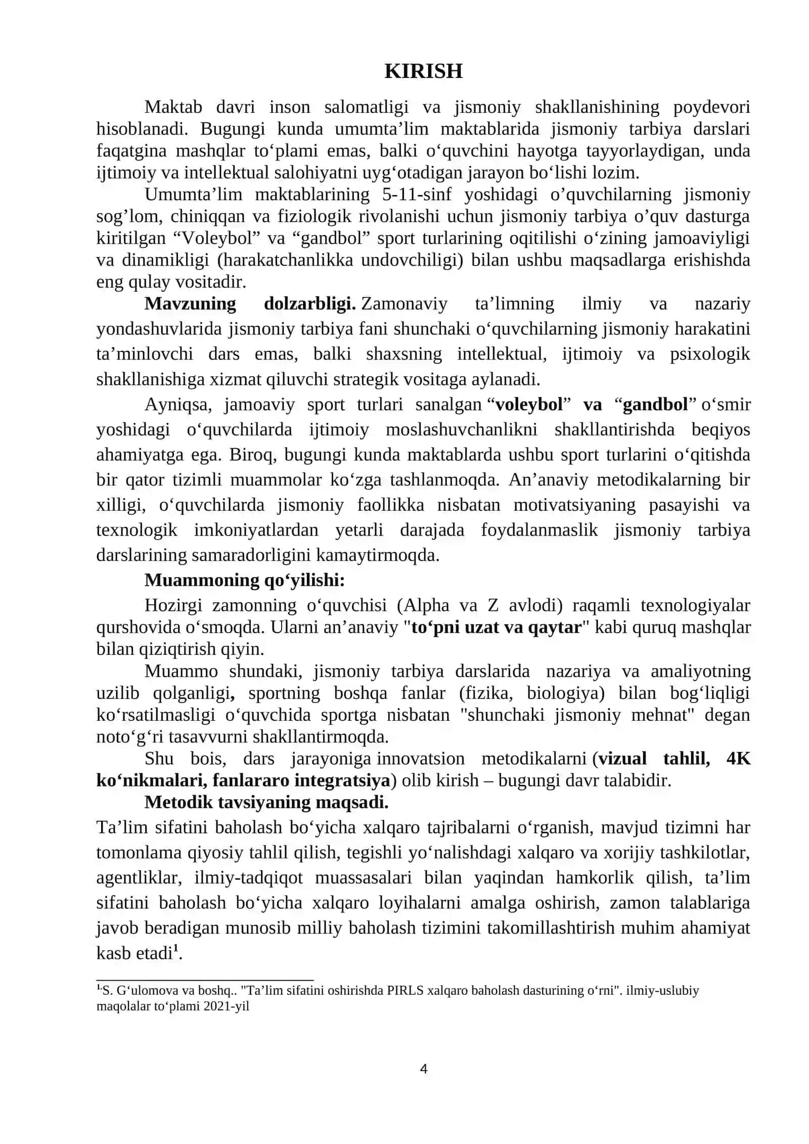 Jismoniy tarbiya metodik tavsiya ishi 4