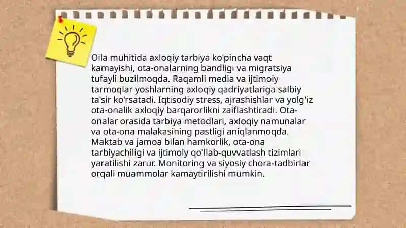 Zamonaviy axloqiy tarbiyaning yutuqlari va kamchiliklari 4