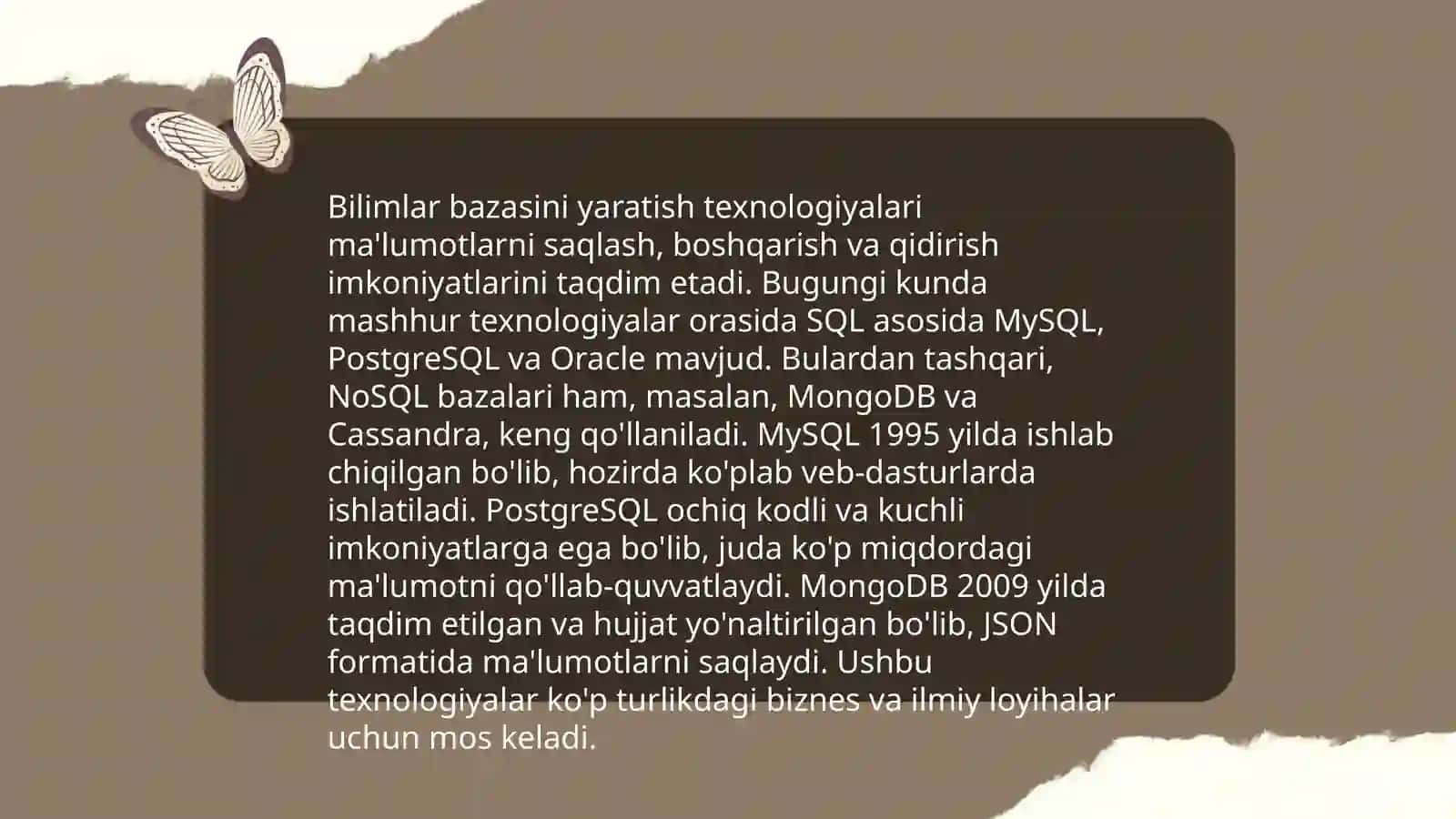 Bilimlar bazasi va bilimlarni taqdim etish modellari 4