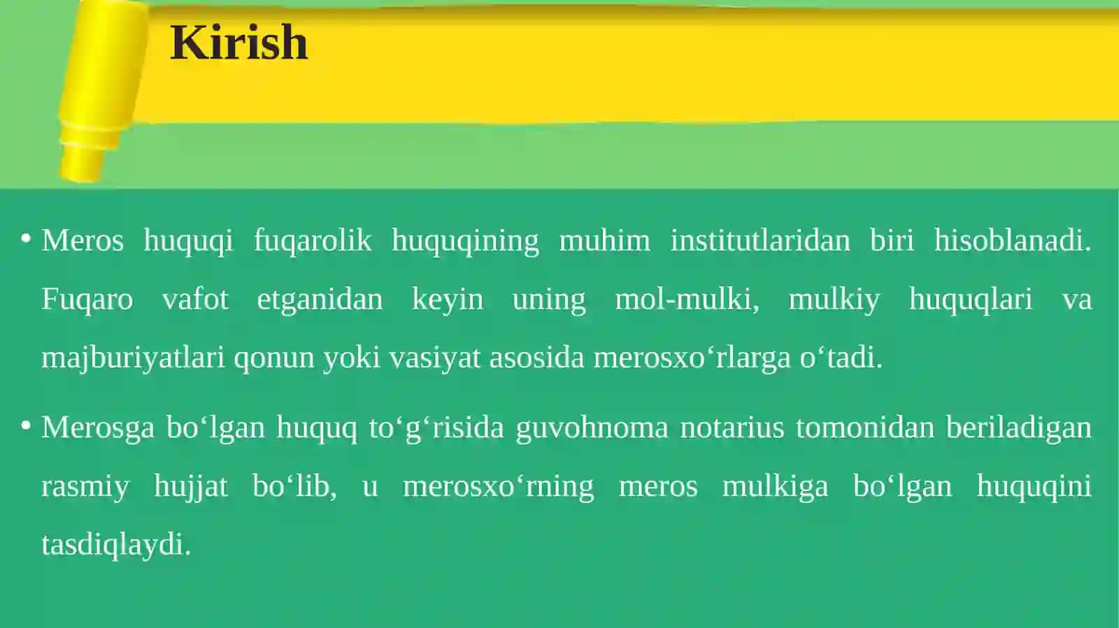 Merosga bo‘lgan huquq to‘g‘risida guvohnomalar berish 4