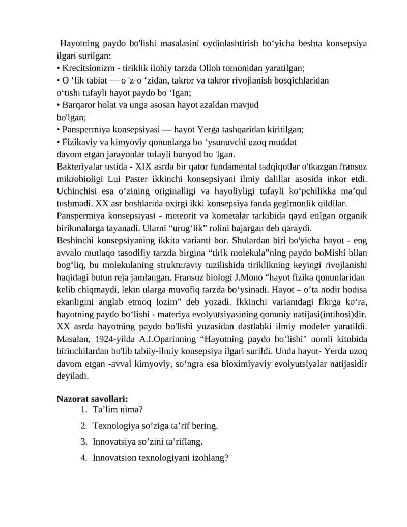 Biologiya va uni o‘qitish metodikasi 4