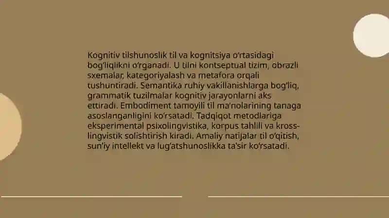 Tilshunoslikning zamonaviy yo'nalishlari 4
