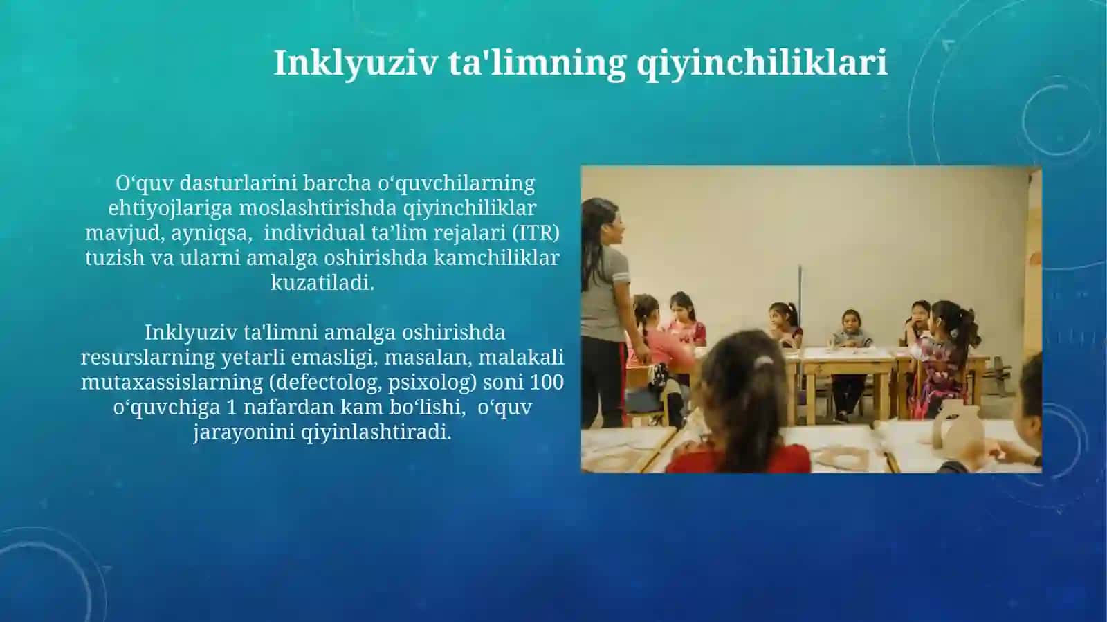 Chet elda alohida ta'lim ehtiyojlari bo'lgan bolalarning inklyuziv ta'limi 4