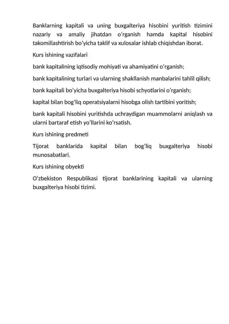 Banklarning kapitali va uning buxgalteriya hisobini yuritilishi 4