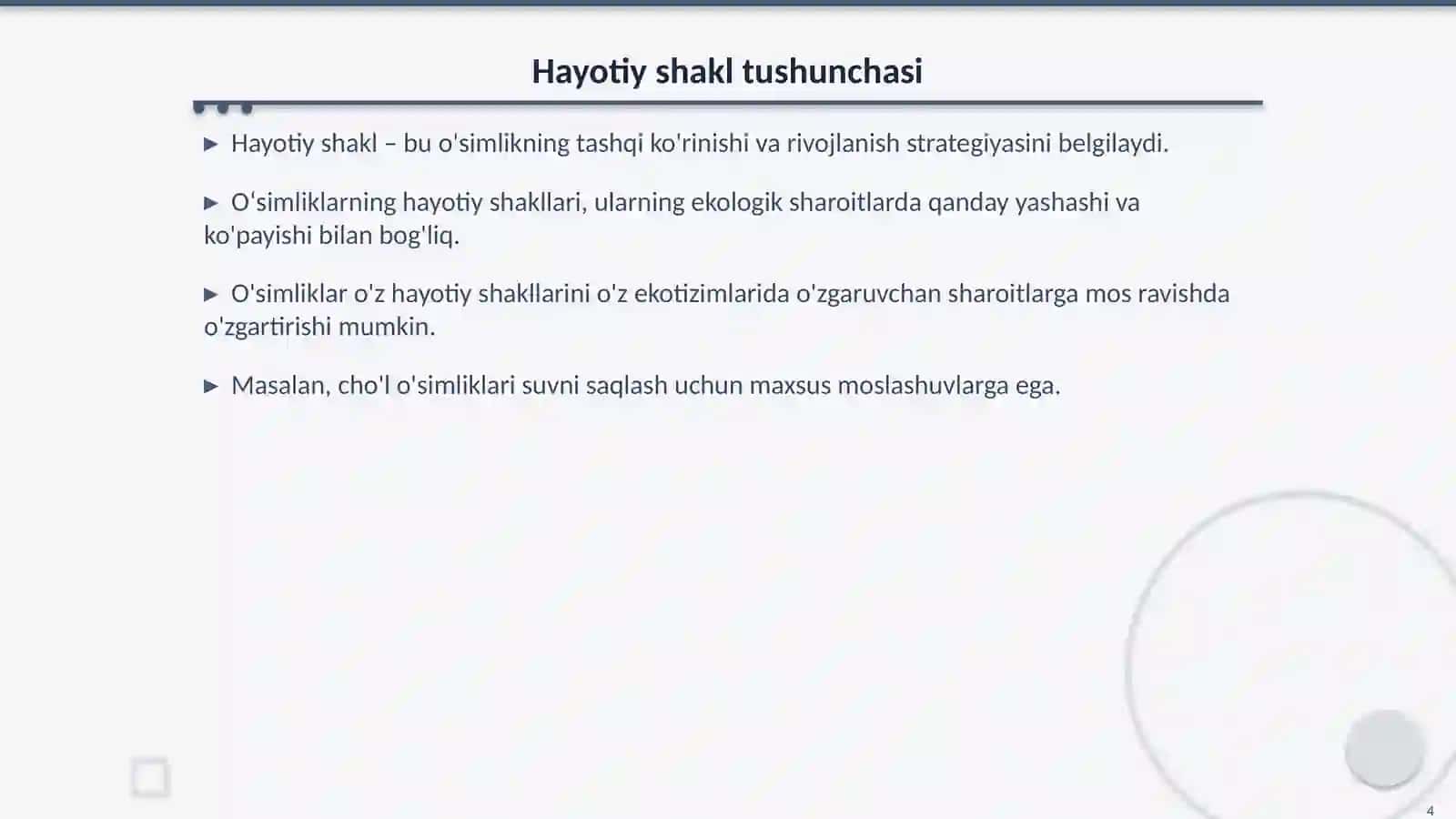 Oʻsimliklarning Hayotiy Shakllari Klassifikatsiyasi 4
