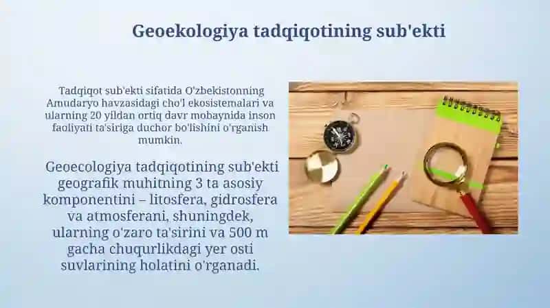 Geoekologiya tadqiqoti 4
