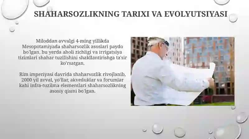 Shaharsozlik va uning rivojlanishi 4