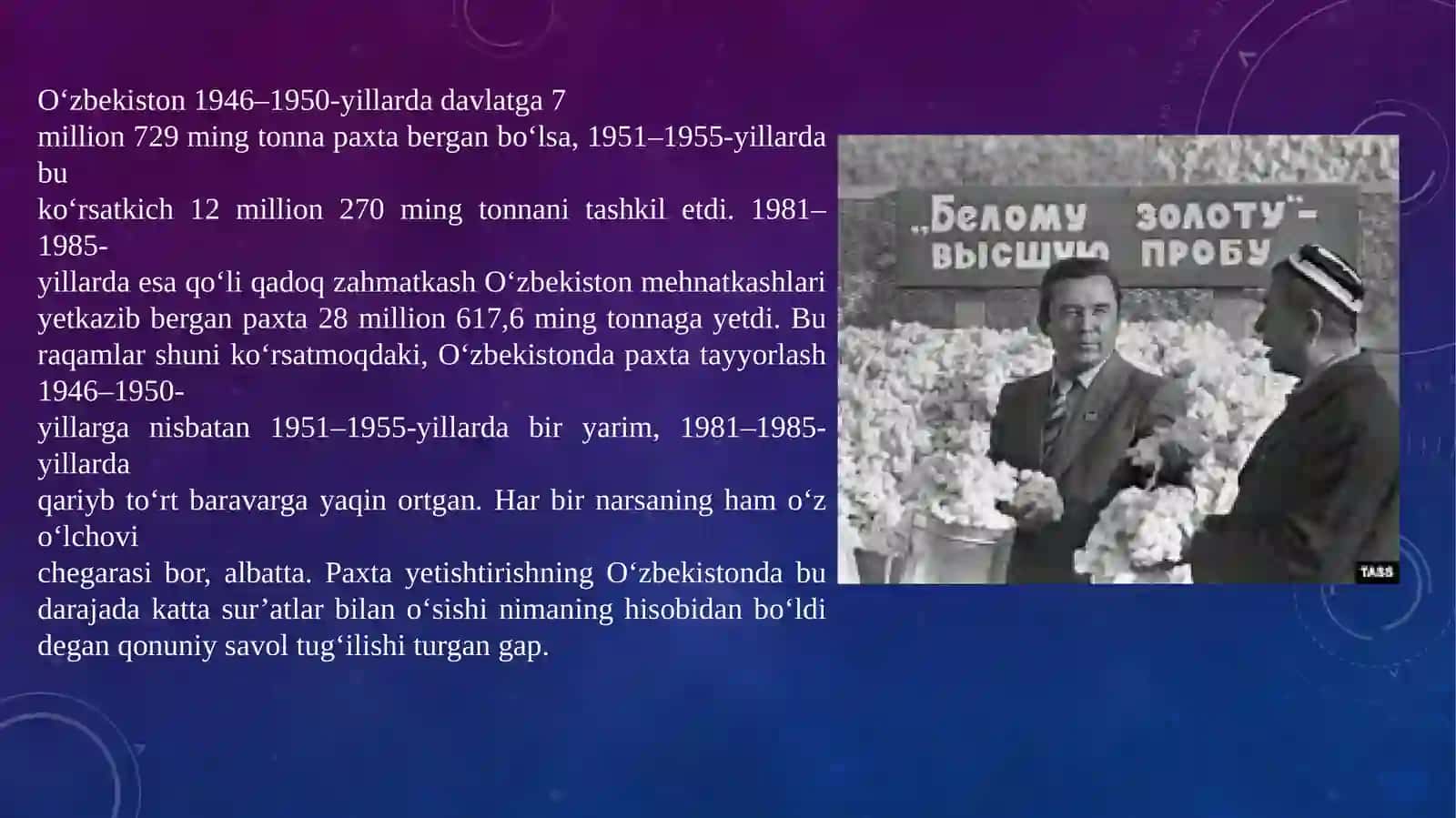O‘zbekistonda 50-70-yillarda o‘tkazilgan iqtisodiy islohotlar 4