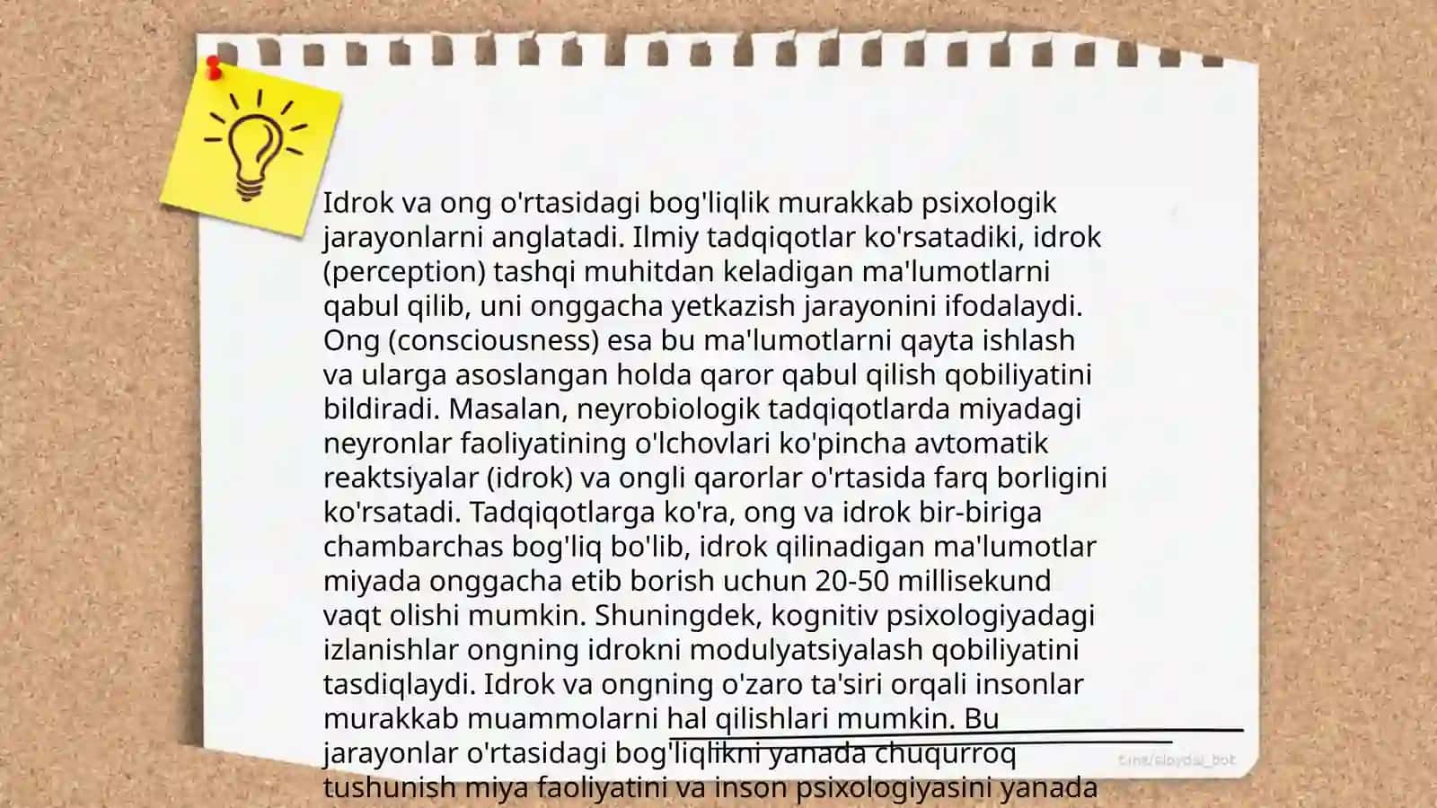 Idrok haqida tushuncha va uning xususiyatlari 4