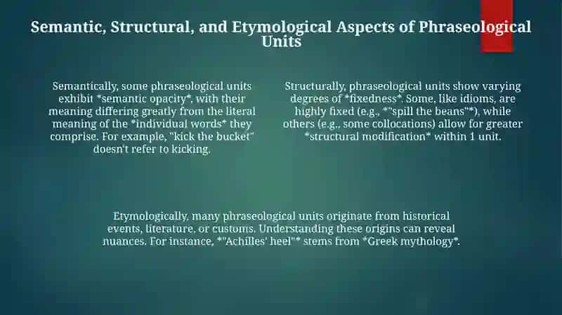 Understanding Phraseological Units 4